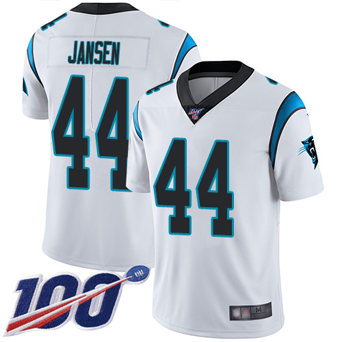 Carolina Panthers Limited White Men J.J. Jansen Road Jersey NFL Football 44 100th Season Vapor Untouchable